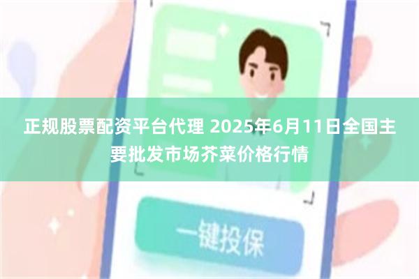 正规股票配资平台代理 2025年6月11日全国主要批发市场芥