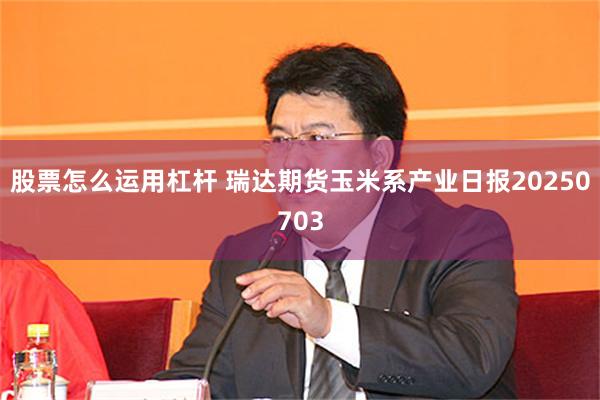 股票怎么运用杠杆 瑞达期货玉米系产业日报20250703