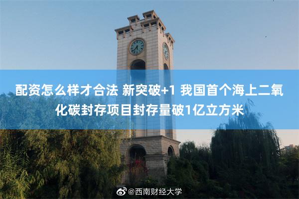 配资怎么样才合法 新突破+1 我国首个海上二氧化碳封存项目封